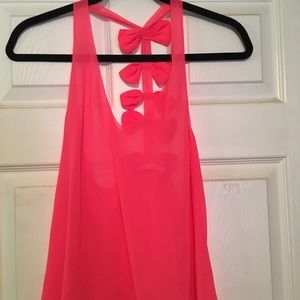 Pink see through tank top!